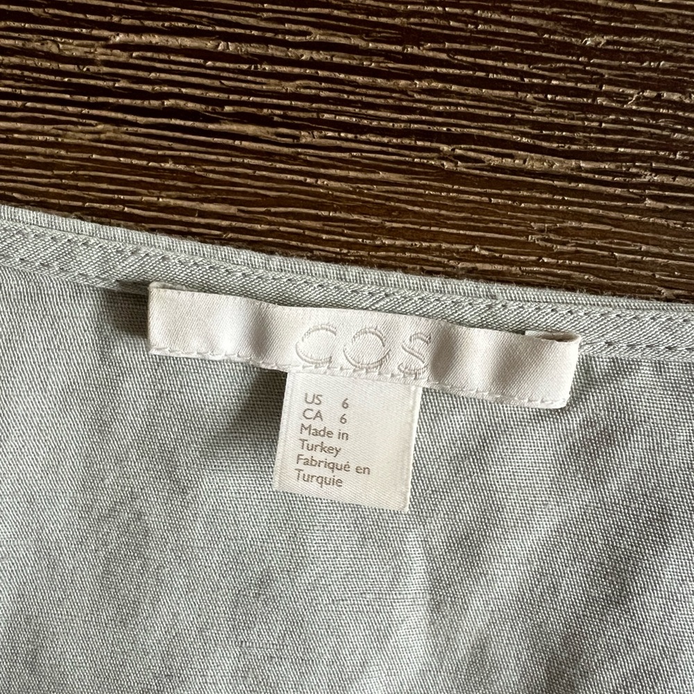 Cos Wrap Top Light Mint Size 6 - Picture 5 of 5